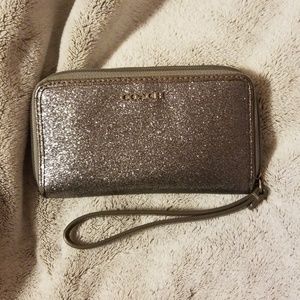 Coach Glitter Wristlet Wallet